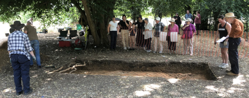 visitors at trench 2